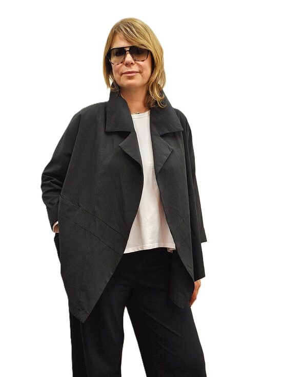 Melna kokvilnas žakete